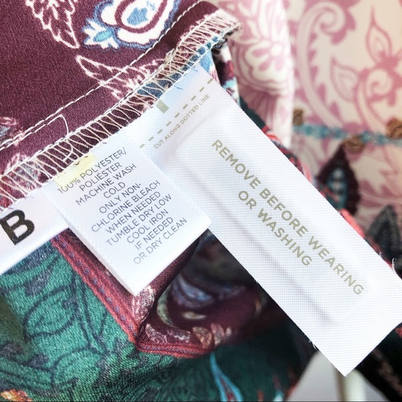 NWT Loft Light Pink Multi Boho Off Shoulder Halter Tie Dress XSP - Picture 13 of 16